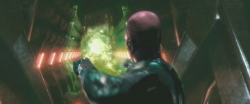 Green Lantern Abin Sur blasts his ring at Parallax