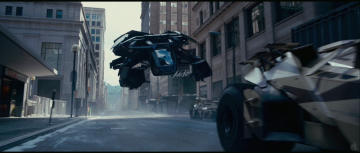 Dark Knight Rises Trailer Analysis: Bat-copter (aka The Bat) chasing some unmodified tumblers