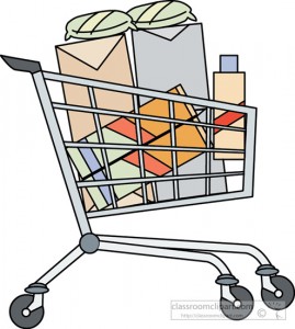Grocery Cart clipart courtesy of classroomclipart.com