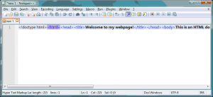 Notepad++ Minified HTML